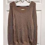 Etcetera CNS) NWT $218 Women's  X-Large Carmel‎ Brown Long Sleeve Sweater Sheen Photo 1