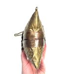 Vintage Brass & Copper Pillow Purse Art Deco Mid Century Bag Shoulder Purse Gold Photo 2