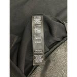 Chico's  0 Travelers Faux Leather Mix Vest Womens S 4 Snap Zip Pocket Slinky Black Photo 11