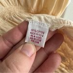 Pura Vida cream ruffle rose blouse size medium Tan Photo 4