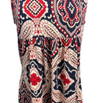 Reborn Sleeveless Dress Size L Blue Red Patterned Size L Photo 1