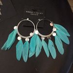 Romeo + Juliet Couture New Romeo & Juliet Silver Hoops, disks and Turquoi Photo 0