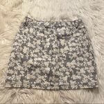 BDG  Denim Mini Skirt Blue White Stripes Floral Photo 8