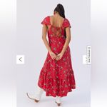 Urban Outfitters  Siren Red Floral Midi Dress XS Photo 1