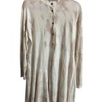 ZARA  Dress Womens M White Brown Tie Dye Boho Festival Asymmetrical Midi Photo 1