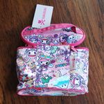 Tokidoki Pink Japanese Sakura Floral Fuji Zippered Cosmetic Bag Photo 1