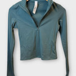 Alo Yoga SoftSculpt Precision ¼ Zip Long Sleeve – Size S (Olive Green) Photo 0