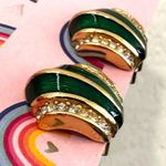 Vintage Christian Dior Green Enamel & Rhinestone Clip Photo 3