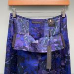Elie Tahari  Silk Wide Leg Navy Floral Pants 0 Photo 3