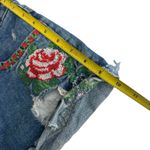 ASOS Floral Embroidered Denim Cut Off Shorts US Size 6 Photo 3