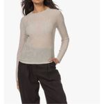 Vince . Textured Crinkle Top size Small in Hayseed Beige Long Sleeve Shirt Photo 10