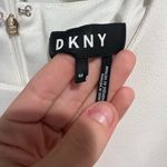 DKNY White Knee Length Dress White Photo 5