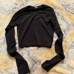 Lululemon  swiftly black cropped long sleeve size 4 Photo 0