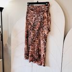 J.O.A. Wrap Snakeskin Print MIDI Skirt M Cream/Black Photo 4