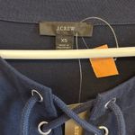 J.Crew  NWTS..NAVY BLUE COTTON DRESS LACE UP NECK LINE OVERSIZED XS 
ADORABLE Photo 3