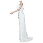 TINA HOLLY COUTURE TK151W Corset Long Mermaid Satin
Gown, Off White, AU10/US6 White Size 6 Photo 9