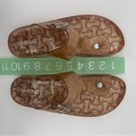 RASOLLI Glitter Jelly Sandals Glitter Gold Thong Pool Beach Buckle Plastic SZ 9 Photo 7