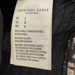 American Eagle NWT  Cropped Off Shoulder Floral Top Blouse Dark Gray Cream Large Photo 9