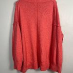 Free People  Brookside Tunic Sweater in Pink Lightning Oversized Boho Sz Large Photo 9