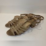 Schutz  Sandals Tan Lace Up Block Heel Melancy Strappy Size 7.5‎ Photo 1