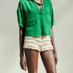 ZARA Green Cropped Blouse Photo 0