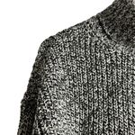 Madewell  Marled Wide Rib Knit Black White Turtleneck Sweater Size Small Photo 6