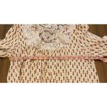 Velzera  Boho Lace Detail Bell Cuff Tie Top Mini Dress Small Cottagecore Festival Photo 6