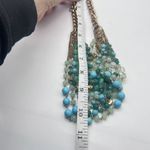 Stella & Dot Maldives Green Blue layered Necklace Coastal Career Turquoise Gold Photo 10