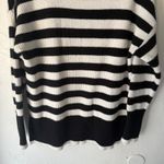 Philosophy  Striped Mock‎ Neck Knit Sweater Black White Oversized Medium M Photo 4