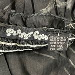 Planet Gold  Floral Embroidered Semi-Sheer Smocked Peplum Blouse, Large‎ Photo 3