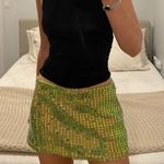 Princess Polly  Green Sequin Mini Skirt  Photo 1