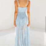 Hello Molly  Girls in Spain Blue Eyelet Lace Sleeveless‎ Maxi Dress Size Small Photo 1