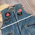 Vintage Harley Davidson patchwork denim vest motorcycle Blue Size L Photo 4