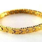 New stainless steel magnetic bracelet 8 inches Gold Photo 0