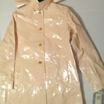 New NWT $375 Jane Post Iconic Princess Slicker Rain Coat Hood Women L Peach Nude Orange Size L Photo 0