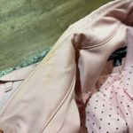 Jones New York Vintage  Pink Trench Coat With Polka Dot Lining Women’s Size M Photo 12