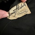 1950s Vintage Black Velvet Circle Skirt Dress Size M Photo 9