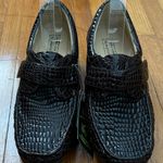 Hope's NWT Ortho-Line by Hoopoe Mica Brown Crocodile Print Loafers Moccasins, size 9 W Photo 1