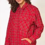 Xirena Women's Sierra Red Stone Plaid Flannel Sz XS Casual Snap Button Preppy Photo 0