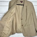 Jessica London Linen Blend Blazer Jacket Tan Plus Size 20 Petite Photo 9