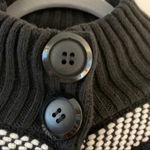 Chico's Chico’s Black White Sweater Knit Trapeze Jacket M Women’s Spring Topper Classic Photo 5