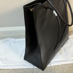 Moschino Couture Black Leather Tote Bag Gold Logo Large Shopper W/ Dust Bag NWT Photo 6