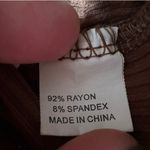 Brown Ribbed Mock Neck Bodysuit Photo 5