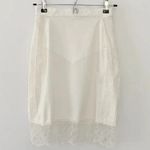 Bebe Vintage Y2K Lace Embroidered Pencil Skirt White Size 2 Photo 3