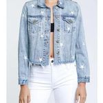Pistola  Women Denim Cropped Jacket Sm Brando Star Cut-Off Denim Jacket in Zodiac Photo 0