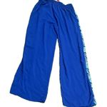 Vera Bradley Smocked Waist Wide Leg Challis Pants Blue Tassel Womens XL Boho Photo 1
