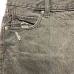 Old Navy Women's High Rise Slouchy Straight Cropped Jeans 30 Black Distressed Photo 4