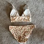 Aerie Tan Leopard Bikini Set Photo 1