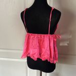 Victoria's Secret RETRO Y2K  HOT PINK SATIN LACE SEXY BABY DOLL TOP Photo 8