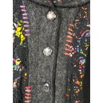 Clotheshead Black Gray Multicolor Knit Wearable Art Patchwork Cardigan Coat L Size XL Photo 5